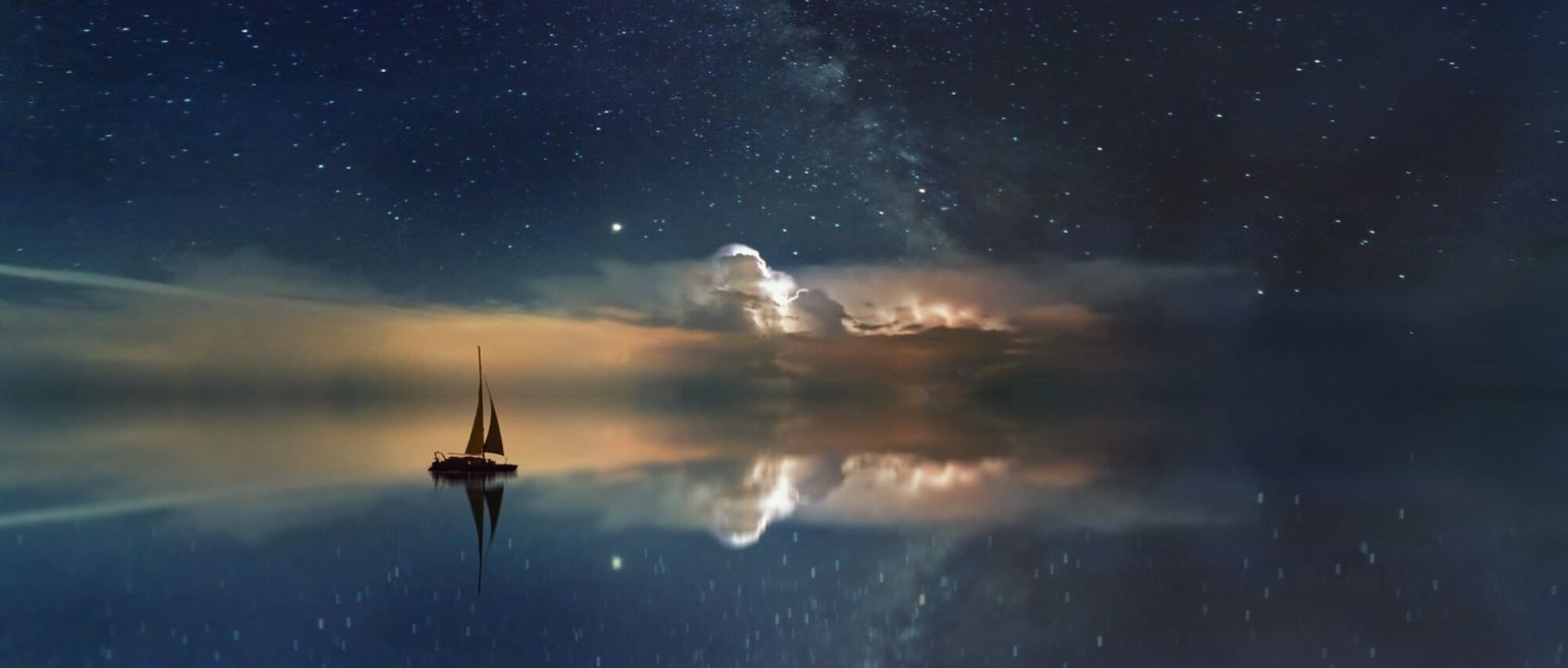 lune eau bateau rêve poésie